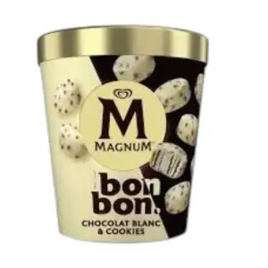 Pot de bonbons au chocolat blanc et cookies 185 g - MAGNUM