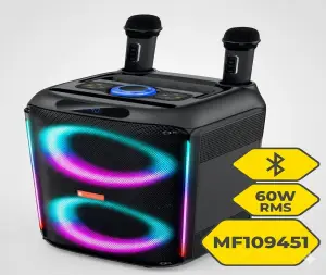 Enceinte bluetooth Boombox LED MF109451 - CITYTEK