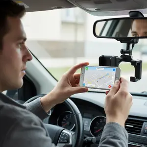 Support Téléphone pour Rétroviseur Voiture CITYTEK - Plastique ABS
