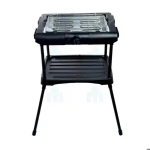 Barbecue électrique sur pied DENWA BBQ-241 — Noir, pratique et stable