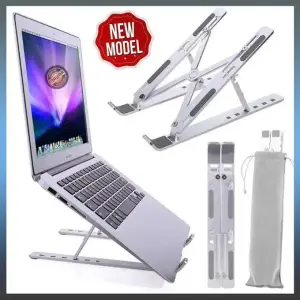 Support pliable pour ordinateur Portable Mac et PC, en Aluminium, Support Antidérapant