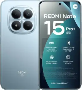 REDMI Note 15 Pro+ 5G — 12 Go RAM - 512 Go stockage - Glacier Blue
