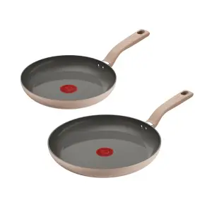 SET 2POELES CERAMIQUE 24/28CM DELICE ARGILE C415S204 TEFAL