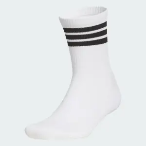 ADIDAS Chaussettes mi-mollet à 3 rayures - Blanc & Noir