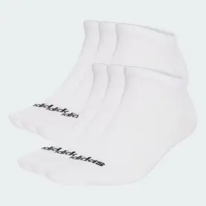 Adidas Chaussettes ballerines fines et linéaires, 6 paires - Blanc & Noir