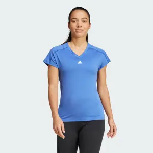 T-shirt à col en V AEROREADY Train Essentials avec logo minimaliste DEPORTIVO III FxG   FTWWHT/CBLACK/SYELLO