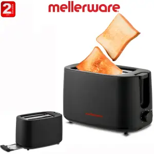 Mellerware - Toaster 2 fentes extra-larges 750W 7 niveaux de grillage - 2ans de garantie