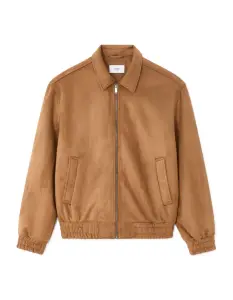 Blouson faux daim col chemise