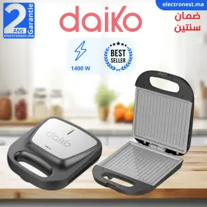Daiko Grill panini antiadhésif en GRANIT - 1400w