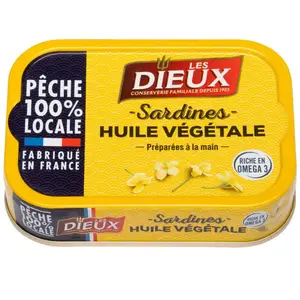 Les Dieux 1/6 Sardines à l'huile végétale 115g