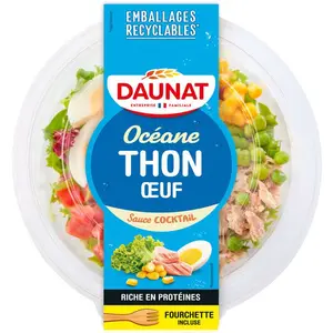 Daunat Salade bulle fraicheur Thon Œuf crudités 250g