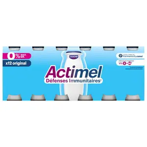 Actimel Yaourt à boire nature 0% 12x100g