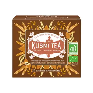 Kusmi Tea Chicorée céréales amande Bio x20 sachets mousseline 40g