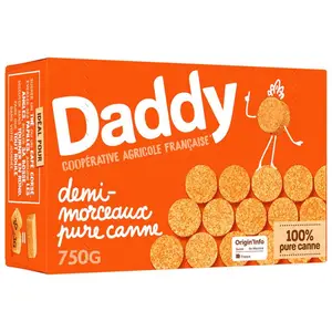 Daddy Sucre de canne demi-morceaux la boîte de 750g
