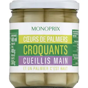 Monoprix Cœurs De Palmiers Croquants Cueillis Main 250g