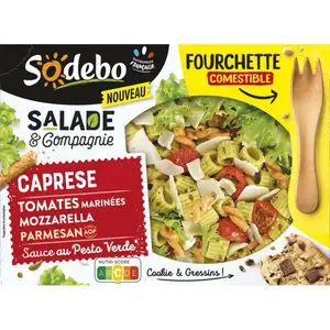 Sodebo Salade& Compagnie Caprese Tomates Mozzarella Parmesan 320g