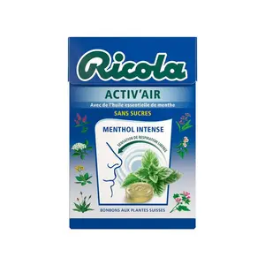 Ricola Activ'air Bonbons Menthol Intense Sans Sucres 50g