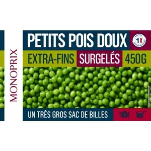 Monoprix Petits pois extra fins surgelés 450g