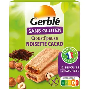 Gerblé Biscuit Crousti' Pause Noisette Cacao Sans Gluten 125g