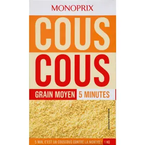 Monoprix Couscous grain moyen 5min 1kg