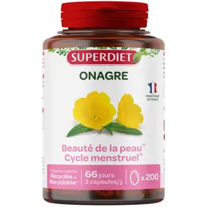 [Para] Superdiet Complément alimentaire à l'huile d'Onagre 200 Capsules