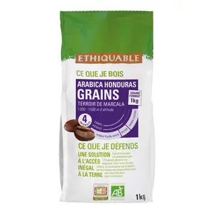 Ethiquable Café Grains Pure Origine Honduras Équitable Bio 1kg