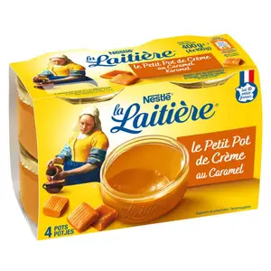 La Laitière Petit Pot de Crème Caramel 4x100g