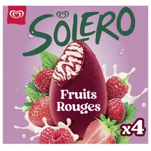 Solero Glace Bâtonnet Fruits Rouges 4x90ml