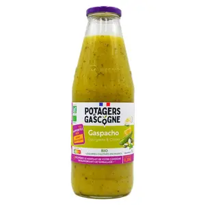 Potagers de Gascogne Gaspacho courgette citron Bio 1L