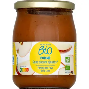 Monoprix Bio Purée De Pommes, Sans Sucres Ajoutés 560g