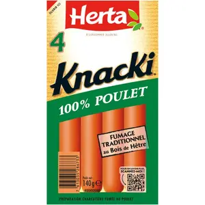 Herta Knacki Saucisses 100% poulet x4