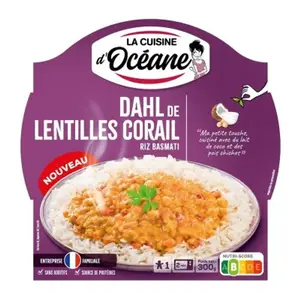 Cuisine Océane Dahl de lentilles corail riz basmati 300g
