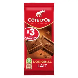 Côte d'Or L'Original Tablette Chocolat au Lait 3x100g