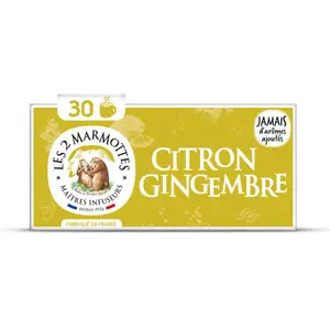 Les 2 Marmottes Infusion Citron Gingembre x30 48g