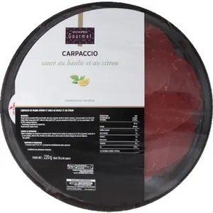 Monoprix Gourmet Carpaccio Sauce Basilic Et Au Citron 190g