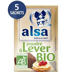 Alsa Poudre à Lever Bio 5 Sachets 50g
