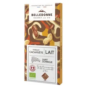 Belledonne Tablette chocolat au lait purée de cacahuète 80g