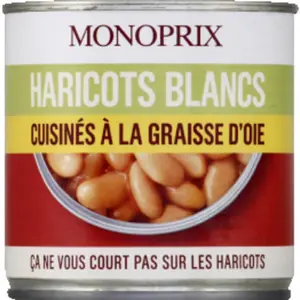 Monoprix Haricots Blancs cuisinés à la graisse d'oie 250g