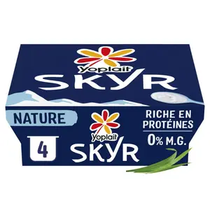 Yoplait Skyr Nature Recette Au Yaourt Riche En Proteine Pots 4x100g