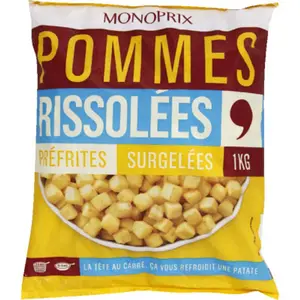 Monoprix Pommes Rissolées préfrites surgelées 1kg