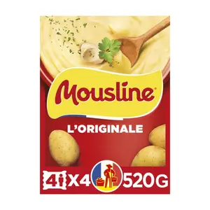 Mousline Purée de Pomme de Terre Nature x4 sachets 520g