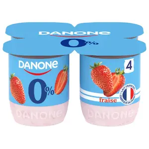 Light & Free Yaourt aux fruits fraise allégé 0% 4x125g