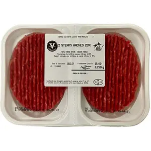 Premier Prix Steak haché 20% 2x125g