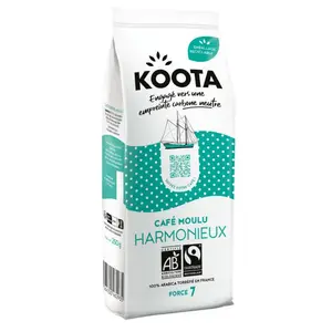 Cafés Méo Koota Moulu sachet Harmonieux recyclables Bio 250g