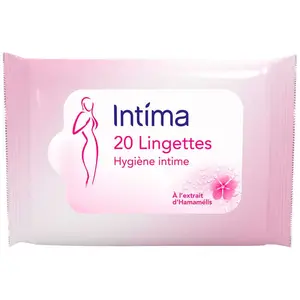 Intima Lingettes Hygiène Intime Fraîcheur Longue Durée x20