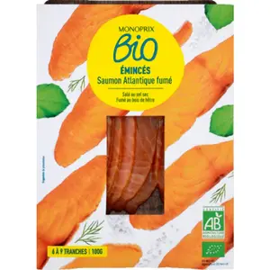 Monoprix Bio Émincés de Saumon Fumé 100g