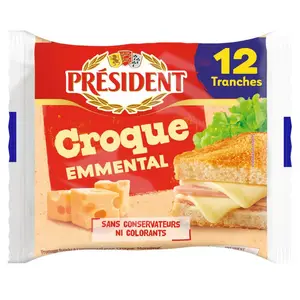 Président Croque Emmental x12 Tranches 200g