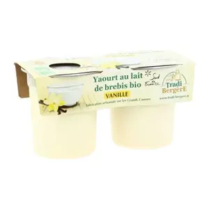 [Par Naturalia] Tradi-Bergere Yaourt Au Lait De Brebis À La Vanille Bio 2x125g