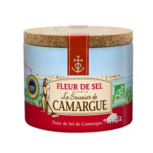 Le Saunier de Camargue Fleur de sel boite ronde 125g