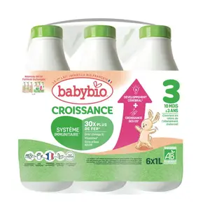 [Par Naturalia] Babybio BB Croissance Lait Liquide dès 10 mois 6x1L